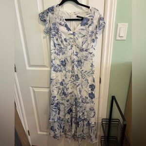 Tommy Hilfiger Floral Blue and White Long Dress